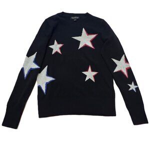 Retro Rock Classic Banana Republic Merino Blend Black Star Sweater Women's XS